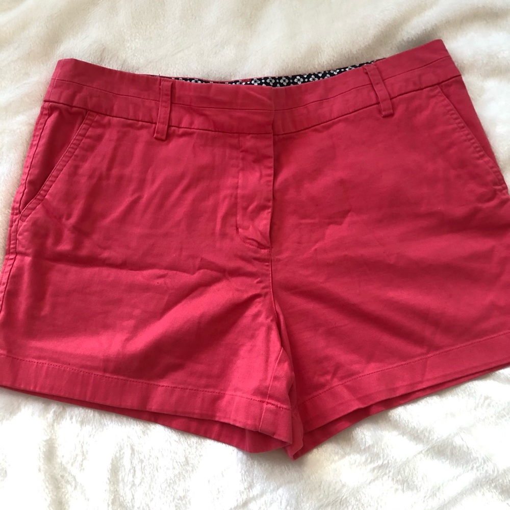 British khaki pink shorts